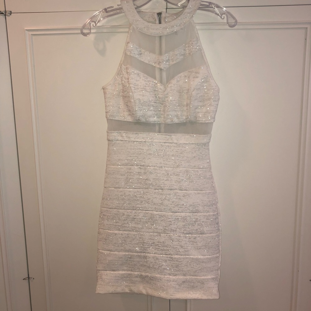 White and Silver Dress (worn for Homecoming)